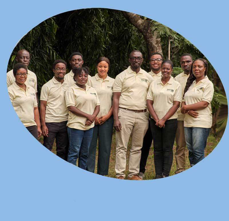 Group photo of the Target Malaria Ghana team