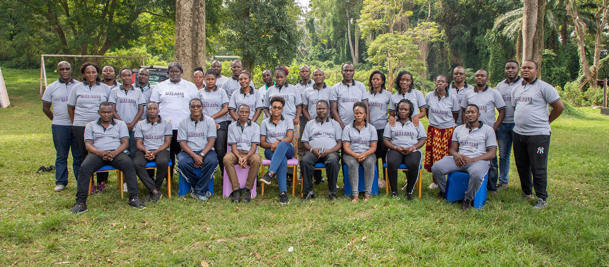 A group photo of the Target Malaria Uganda Team