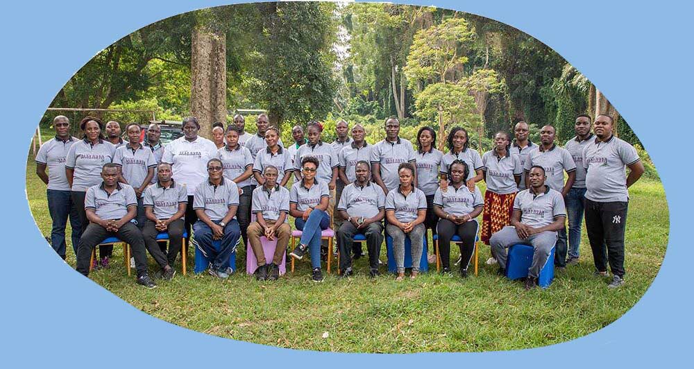 Group photo of the Target Malaria Uganda team