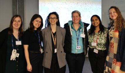 Photo of six of the speakers from the 'Celebrating Womxn in Malaria Research with the Imperial Malaria Network' event
