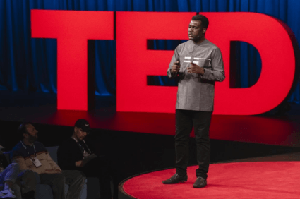 Photo of Prof. Adboulaye Diabate speaking at TED