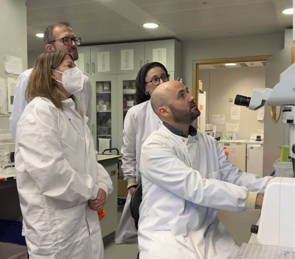 A delegation recently visited our lab based at Imperial College London, including the UK ambassador to Brazil, H.E Stephanie Al-Qaq.
