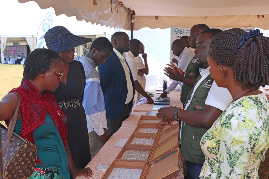 Project team engaging with stakeholders that visited the stall